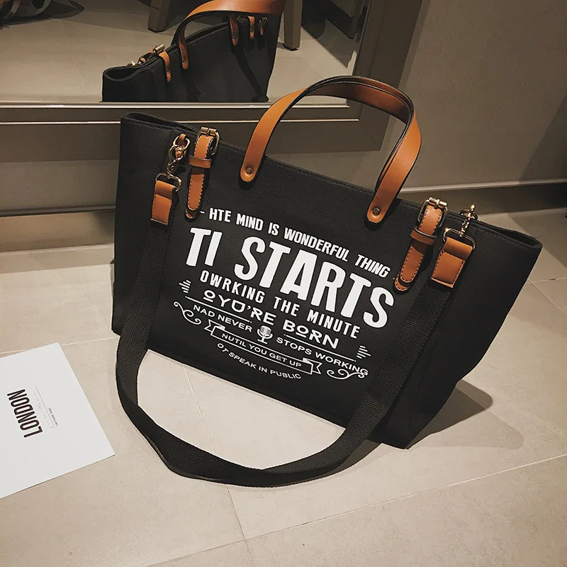 Luxury Design Crossbody Handbag Totes Female Vintage Large Capacity Messenger Bag For Women Fashion Canvas Shoulder Shopping Bag