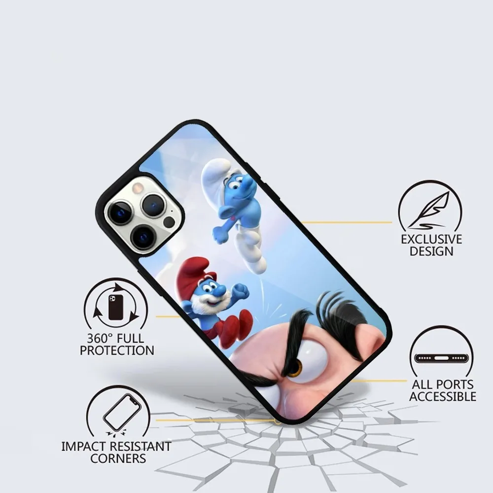 Cartoon The S-Smurfs-S Phone Case For iPhone 15,14,13,12,11,Plus,Pro,Max Mini Magsafe Magnetic Wireless Charging