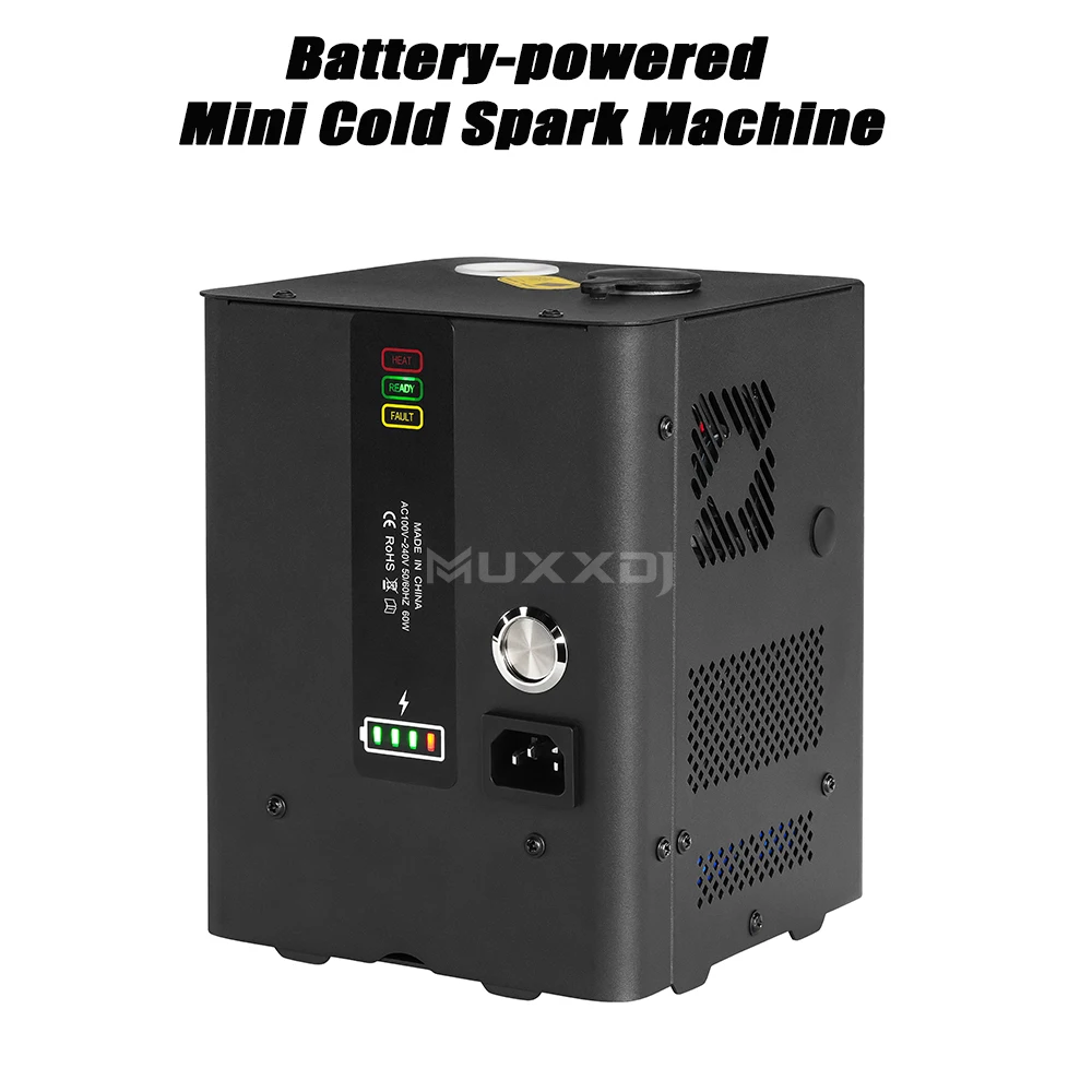 MUXXDJ 2pcs Mini Cold Spark Machine Stage Effect Fountain Machine with 2.4G Wireles Remote Control