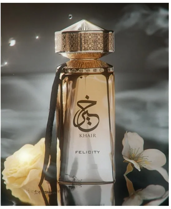 

Khair Felicity Eau De perfume, Long-lasting alcoholic free fragrance , Unique Fragrance Thatudes Charm, Usable in every season,