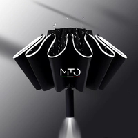 Fully Automatic UV Umbrella With LED Flashlight Reflective Stripe Reverse Umbrellas For Alfa Romeo MIto Auto Accessories