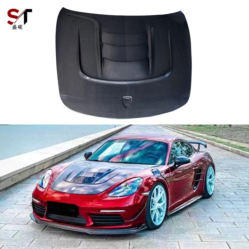 

Suitable for Porsche 718 982 Carbon Fiber TK Cover Modified Dry Carbon Hood Front Cover Surrounded