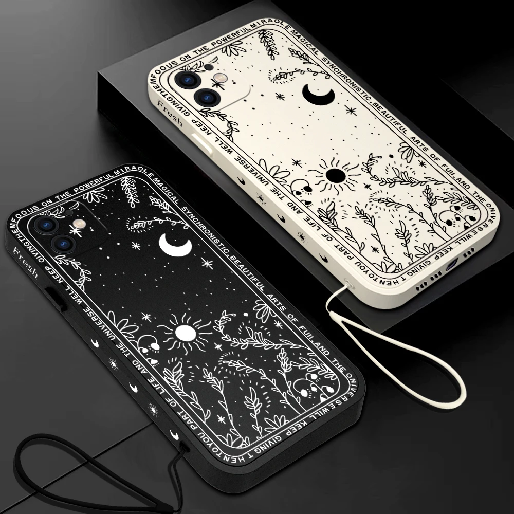 Fresh Moon Star Phone Case For Xiaomi Poco M5 X5 F5 F4 X4 M4 F3 X3 M3 F2 X2 Pro C40 4G 5G GT Liquid Silicone Cover