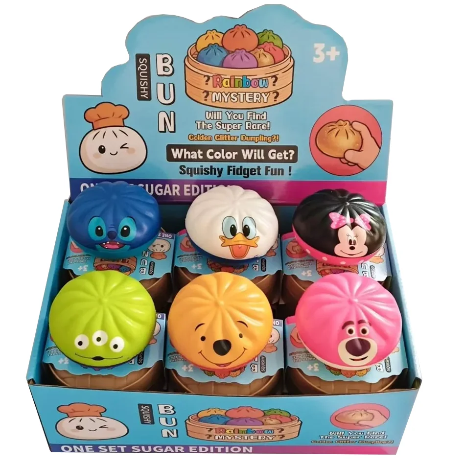 Colorful Simulated Dumpling squishies Relaxing Relieve Anxiety Antistress Enhance Happy Reusable Rebound Squeeze Reliever Toy