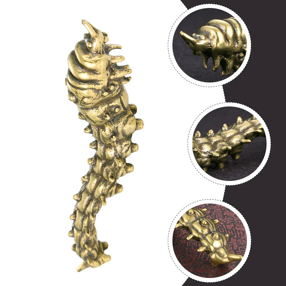 Cute Knick Knacks Brass Caterpillar Creative Desktop Decor Decorations Ornaments