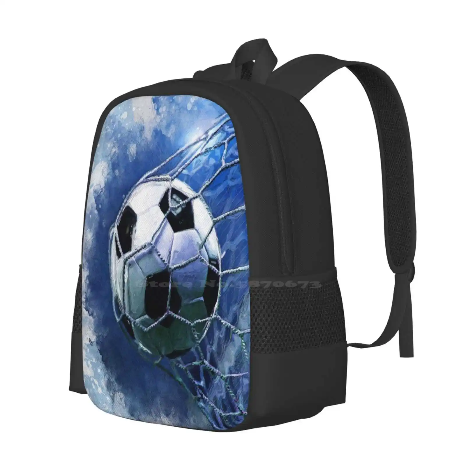 Football Watercolor Sport Art #Football #Soccer Hot Sale Schoolbag Backpack Fashion Bags Football Player Soccer Goal Match