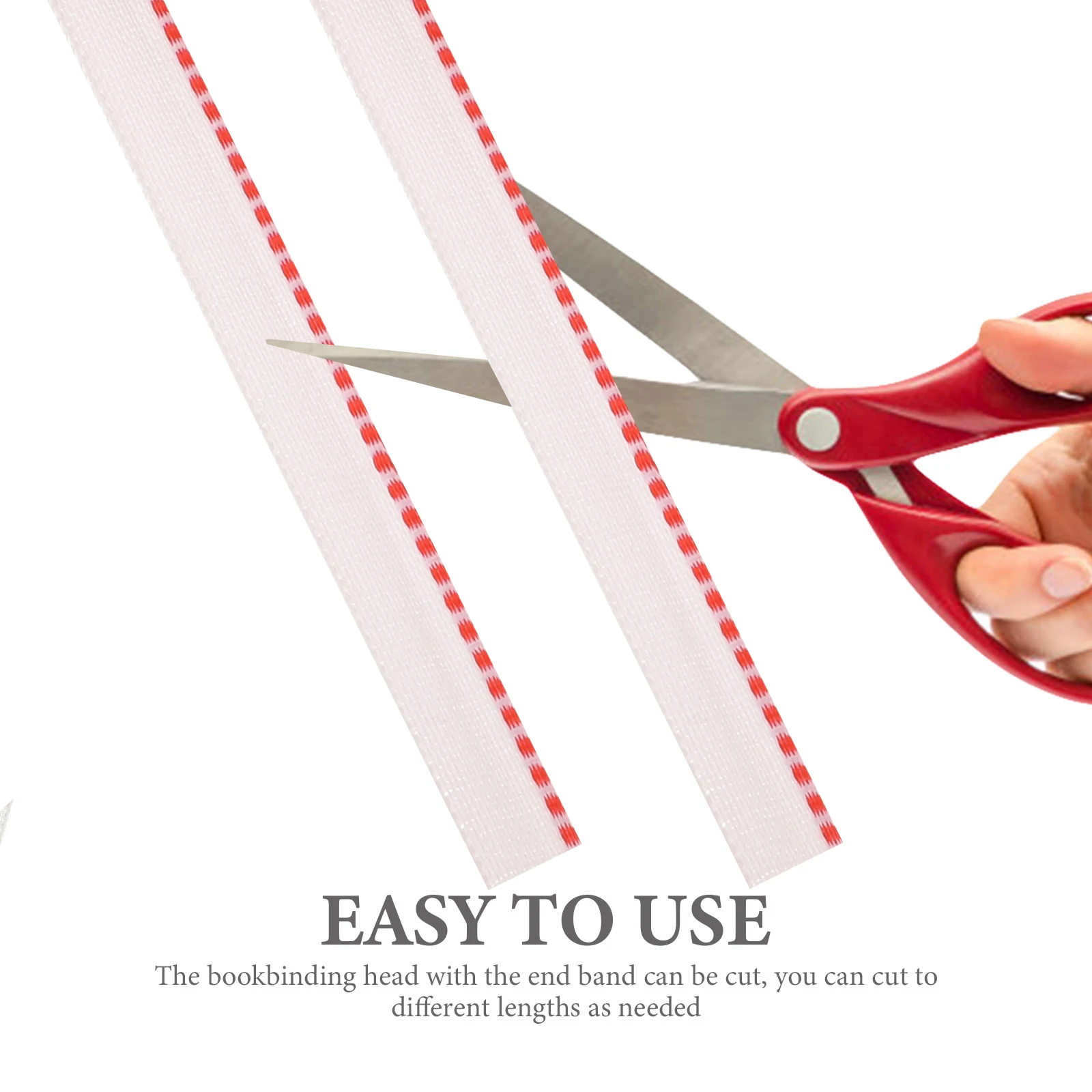 

Premium Polyester Book Binding Belts 2PCS Book Side Plug Use Lightweight Practical Tail Band Ribbon Kit