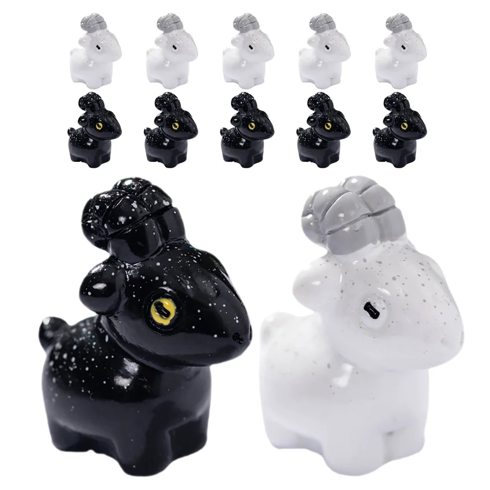 

12Pcs Mini Goat Resin Ornaments for DIY Craft Home Decor Cute Small Animal Models Garden Scenery Decoration Sheep Statue