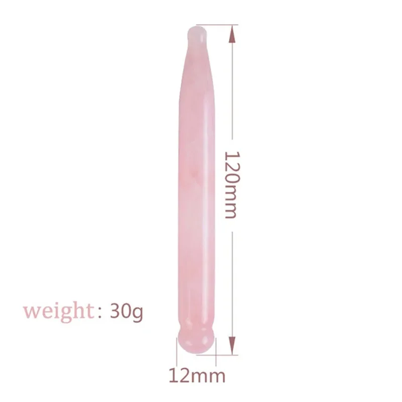 Natural Jade Rose Quartz Face Acupuncture Pen Guasha Massage Stick Obsidian Trigger Point Scraping Eye Jade Massager Beauty Tool