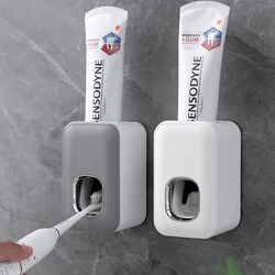 Toothpaste Dispenser Wall Mounted Automatic Toothpaste Squeezer Bathroom Accessories Toothpaste Holder Rack