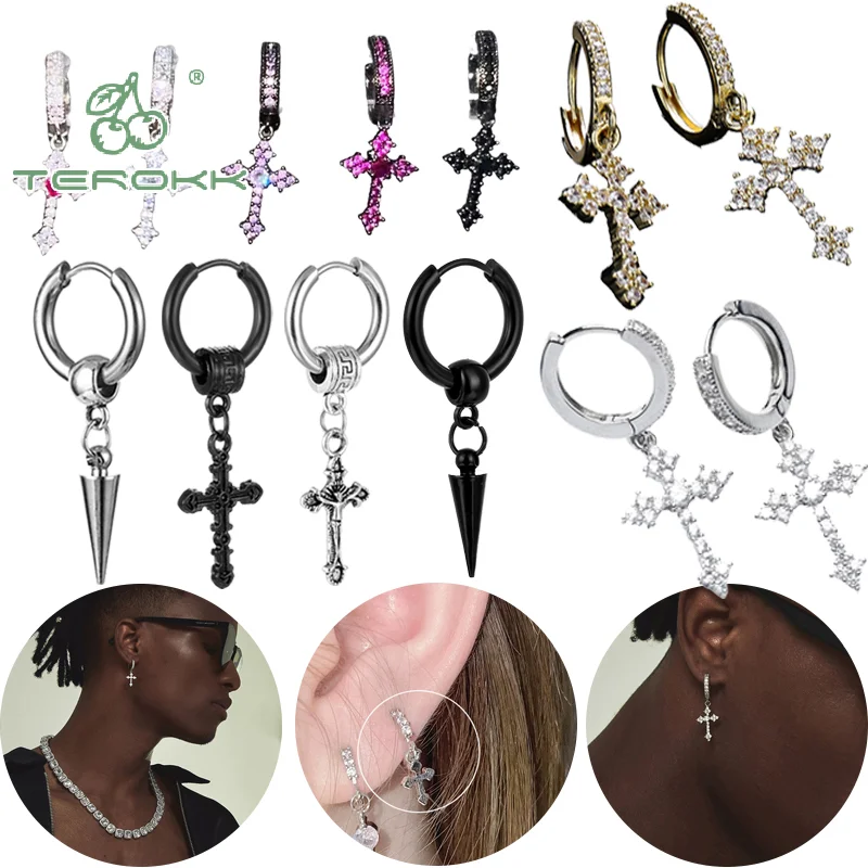 Модные-темпераментные-висячие-серьги-со-стразами-и-крестом-для-женщин-минималистичные-персонализированные-серьги-с-пряжкой-для-ушей-аксессуары-ювелирные-изделия