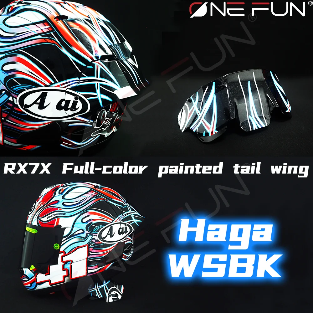 

Racing Spoiler For ar rx ai RX7X Haga WSBK ML XL Painted Rear Wing Ducktail Deflector Tail Wing Accessororie