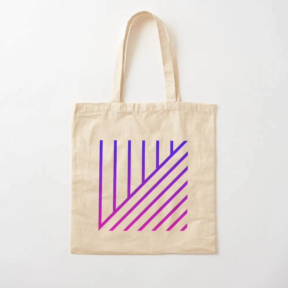 حقيبة حمل مخططة باللونين الأزرق والأرجواني، أكياس تسوق قابلة لإعادة الاستخدام، حقائب قابلة لإعادة الاستخدام، حقيبة حمل صديقة للبيئة قابلة للطي #2