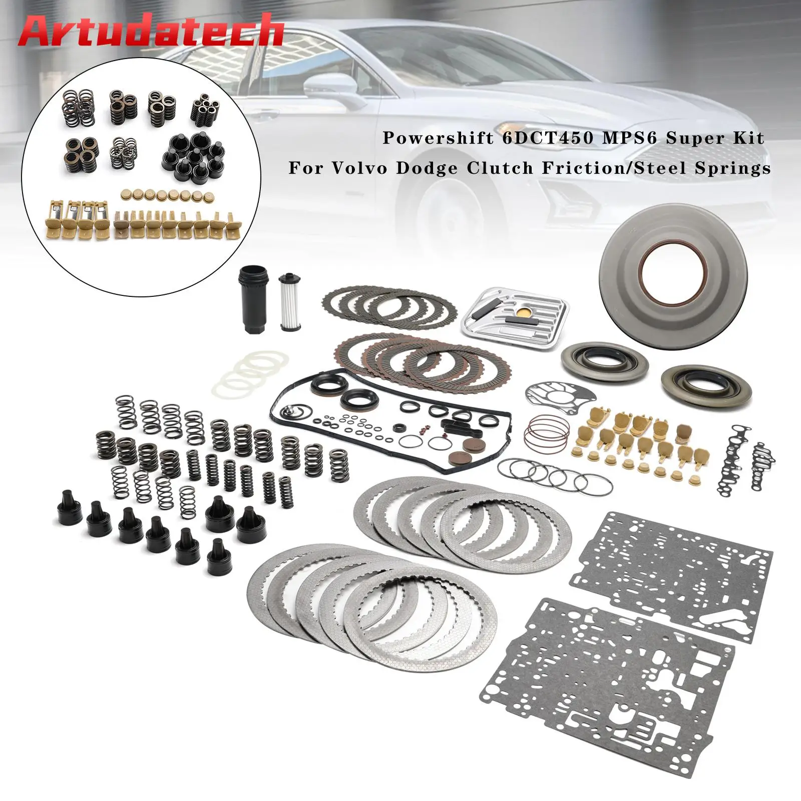 Artudatech Powershift 6DCT450 MPS6 Super Kit For Volvo Dodge Clutch Friction/Steel Springs Car Accessories