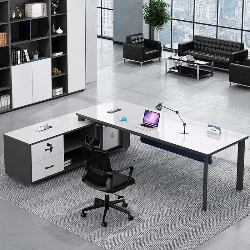

Salon Reception Office Desk Sofa Side Desks Simple Computer Offices Room Standing Entertainment Escrivaninha Trendy Furniture