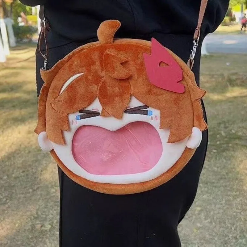 Genshin Impact Tartaglia Itabag Cartoon Animation Game Peripheral Anime Cotton Plush Doll Backpack Student Messenger Bag New