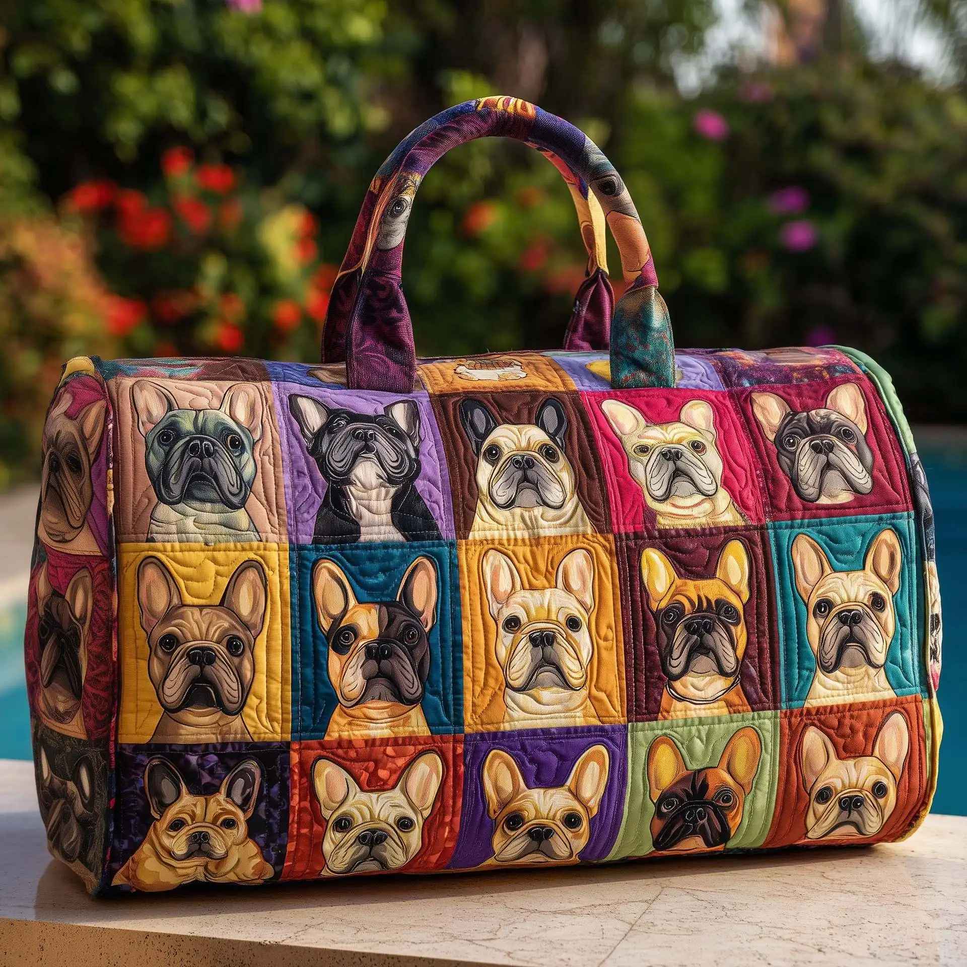 3D Printed Quilted Bags dog print daily Personalized Gifts Handbag Tote Bag Sport Bags Training Travel Bag Beach Hiking Camping