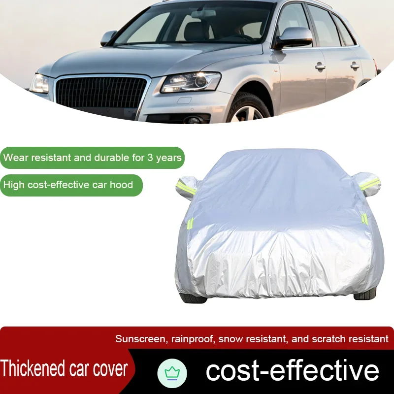 Thickened car cover suitable for Audi Q5 outdoor UV protection, sun shading, rain and snow SUV full set dust cover