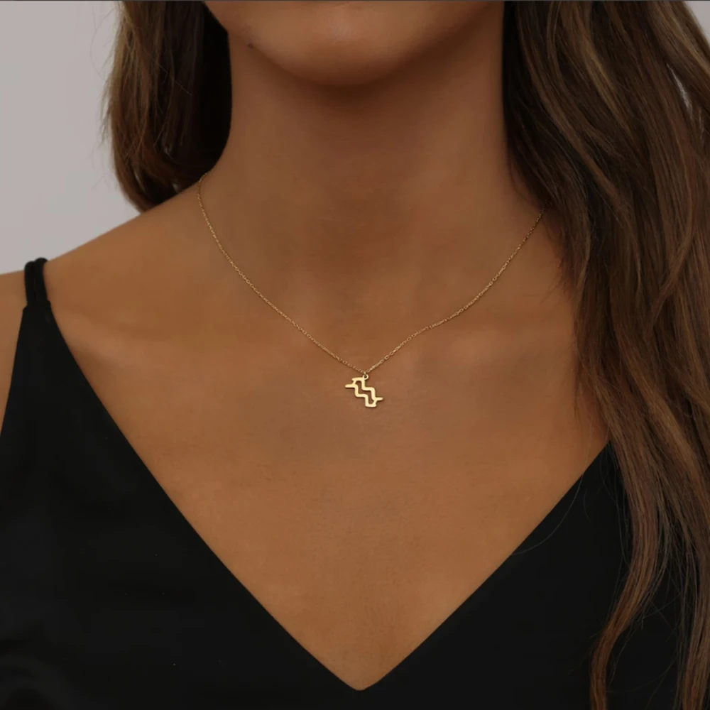 Twelve Zodiac Pendant Personalized Constellation Necklace Gold - Exquisite Personalized Girlfriend Gift for Her Mother