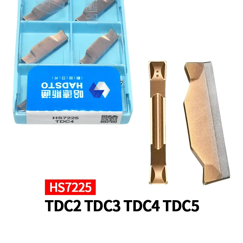 

10pcs HADSTO Original Carbide Grooving Inserts TDC2 TDC3 TDC4 TDC5 HS7225 Cutting Blades for Stainless Steel CNC Lathe Tools