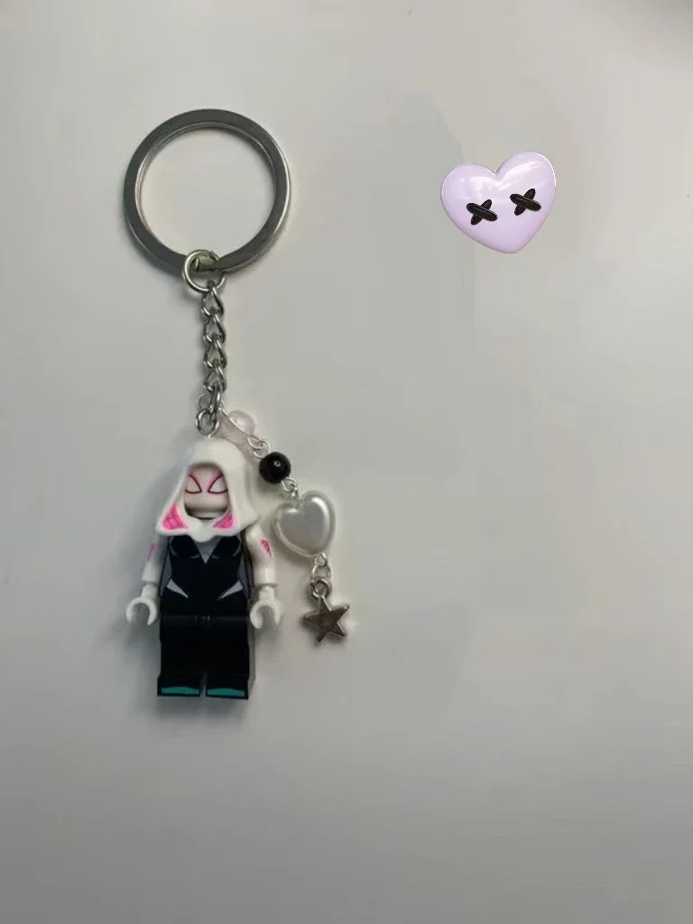 Handmade spider couple keychain, Y2K, the best gift.