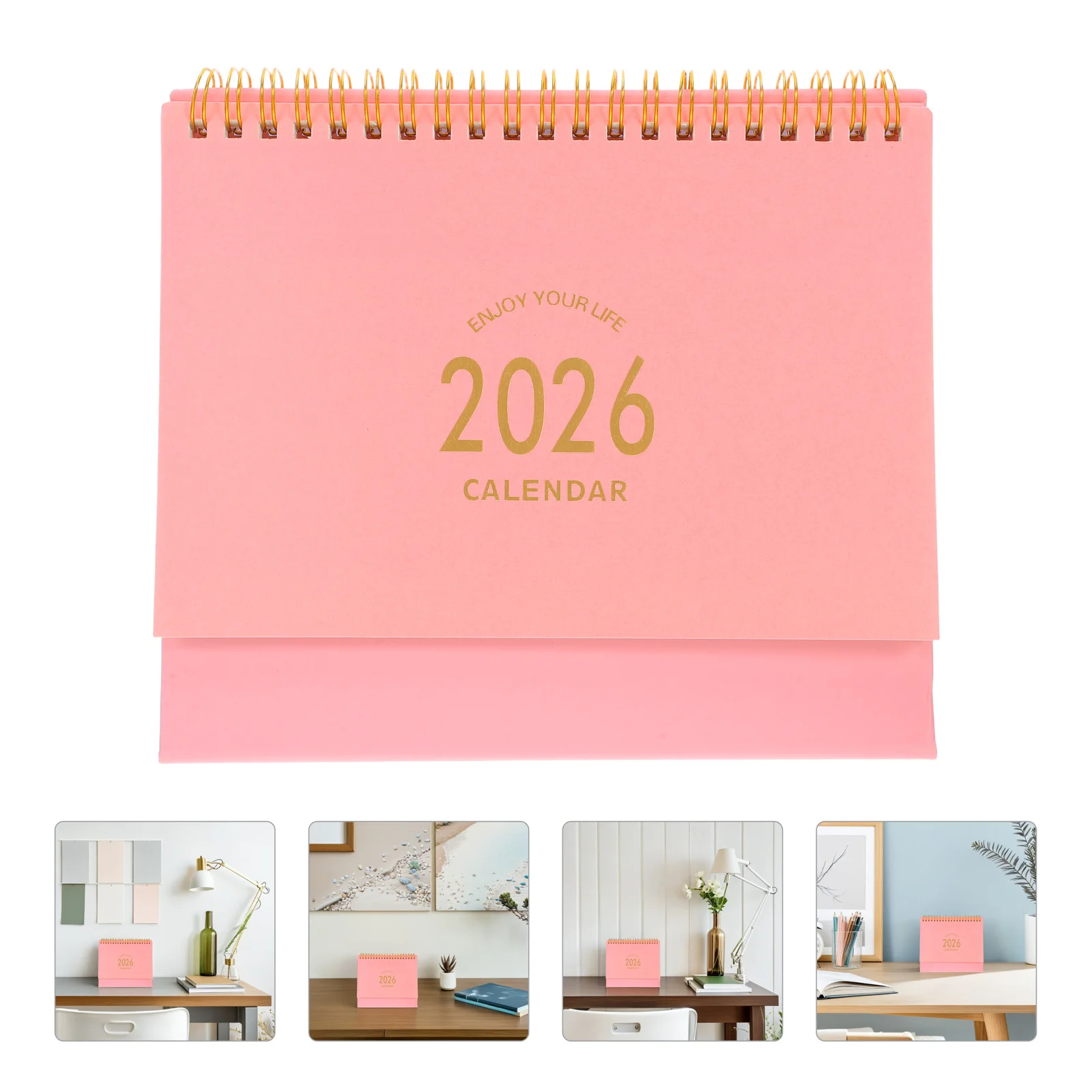 

2025-2026 Компактный настольный маленький мини-подставка с откидной крышкой, настольный календарь, офисный домашний декор, органайзер-планировщик, толстая бумажная стена