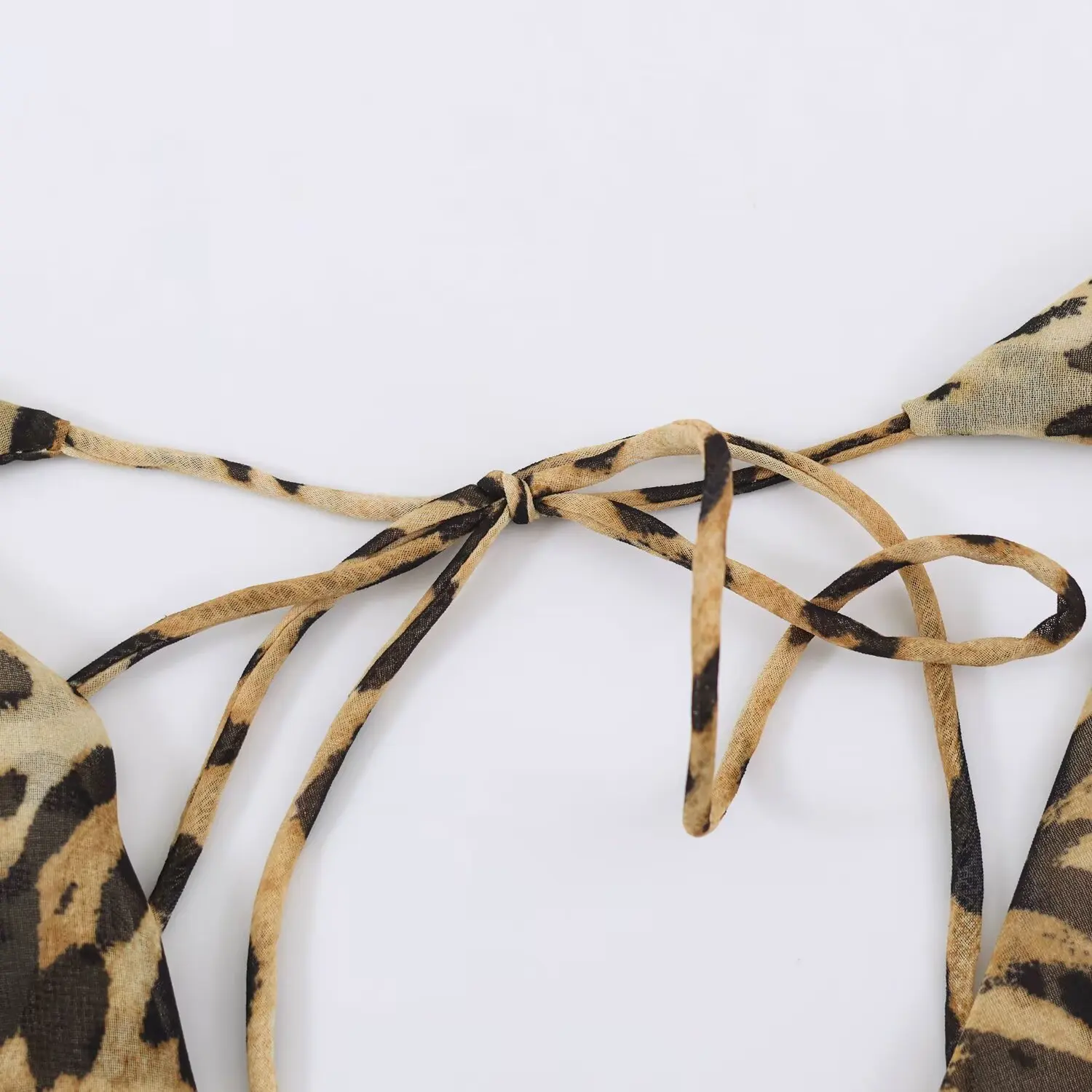 TFMLN Vintage Neckholder-Kleid mit Leopardenmuster für Damen, Sommer, sexy, rückenfrei, eleganter Schwingkragen, Trend, Partykleidung, schick, figurbetont – Detail 10