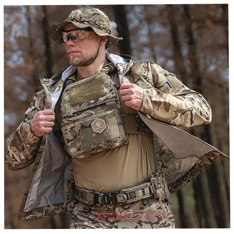 

Куртка Emersongear Blue Label Series Agouti: ультралегкая тактическая водонепроницаемая куртка-софтшелл MC для мужчин, с капюшоном, для рыбалки и активного отдыха