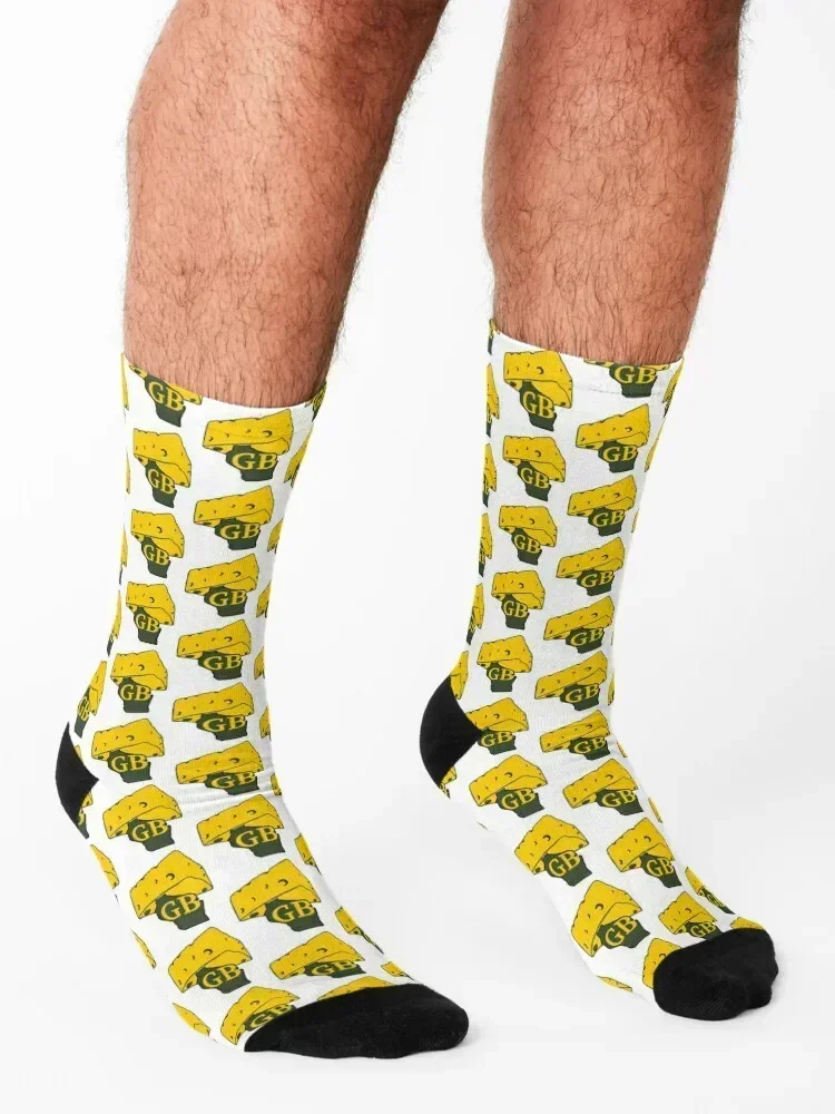 Green Bay Cheese Socks Running short essential cute Designer Man Socks Women's