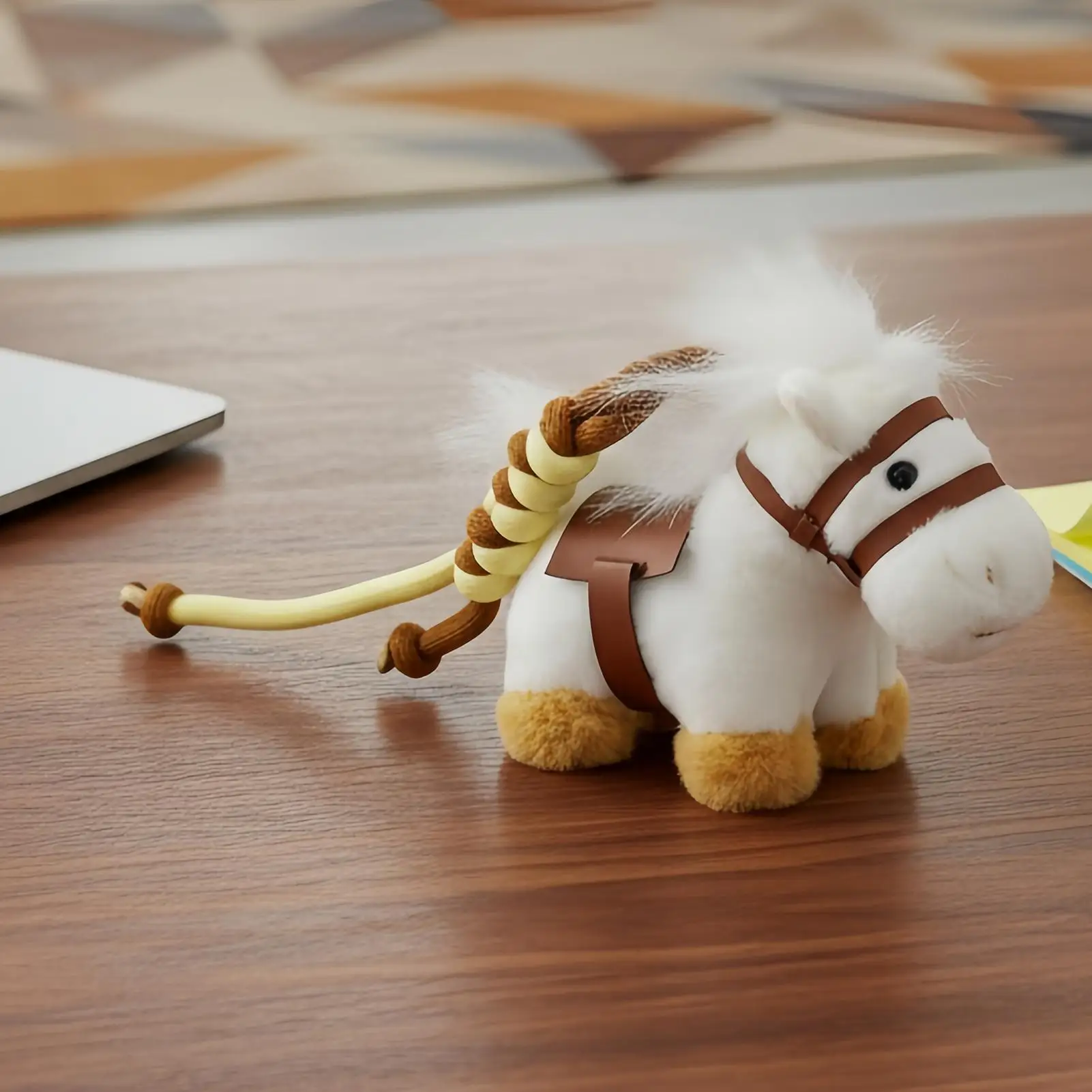 LLavero de caballo de dibujos animados, bonito llavero coleccionable de felpa para coche, colgante de moda creativa, colgante de bolso, llavero de regalo, accesorios de regalo