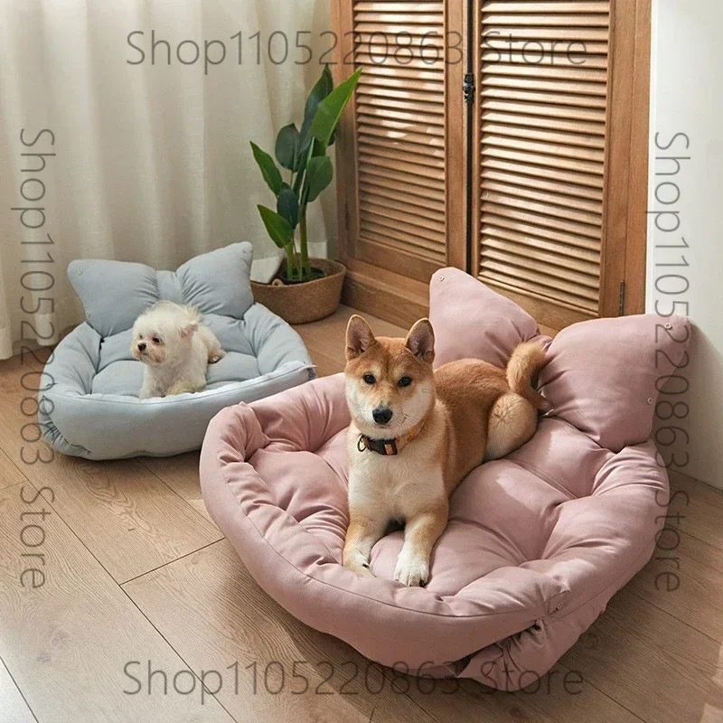 Cute Cat Dog Bed Warm Pet Sofa For Large Dogs For Medium Small Dogs Soft Pet Mat Cotton Kennel Washable House