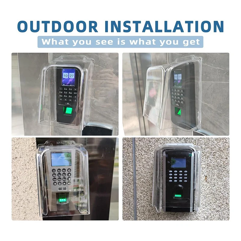 Cubierta de lluvia para timbre alargada de plástico para PC, cubierta impermeable para timbre transparente, Protector resistente a la intemperie, accesorio para timbre duradero