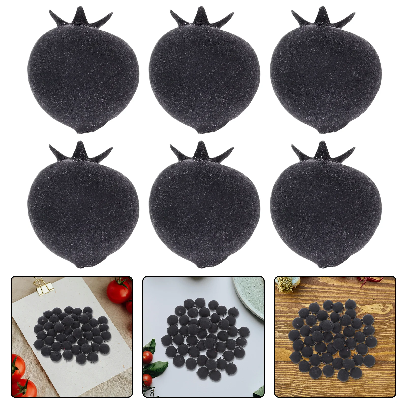 

50Pcs Vivid Blueberries Props Fine Craftsmanship Lifelike Fruit Decorations for Home Bakery Simulated Blueberries