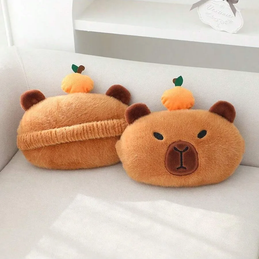 Car Neck Pillow Capybara Plush Shoulder Protection Cute Tissue box Kawaii Car Decoration Of Car Supplies lovely Plushie Toy Gift