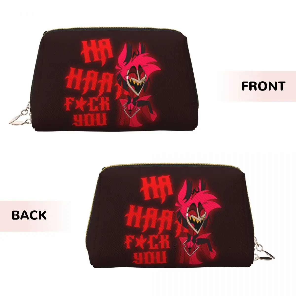 Hazbins Comedy Anime Alastor (4) Women Cosmetic Bags Travel Makeup Organizer Pouch Toiletry Storage Dopp Kit Case
