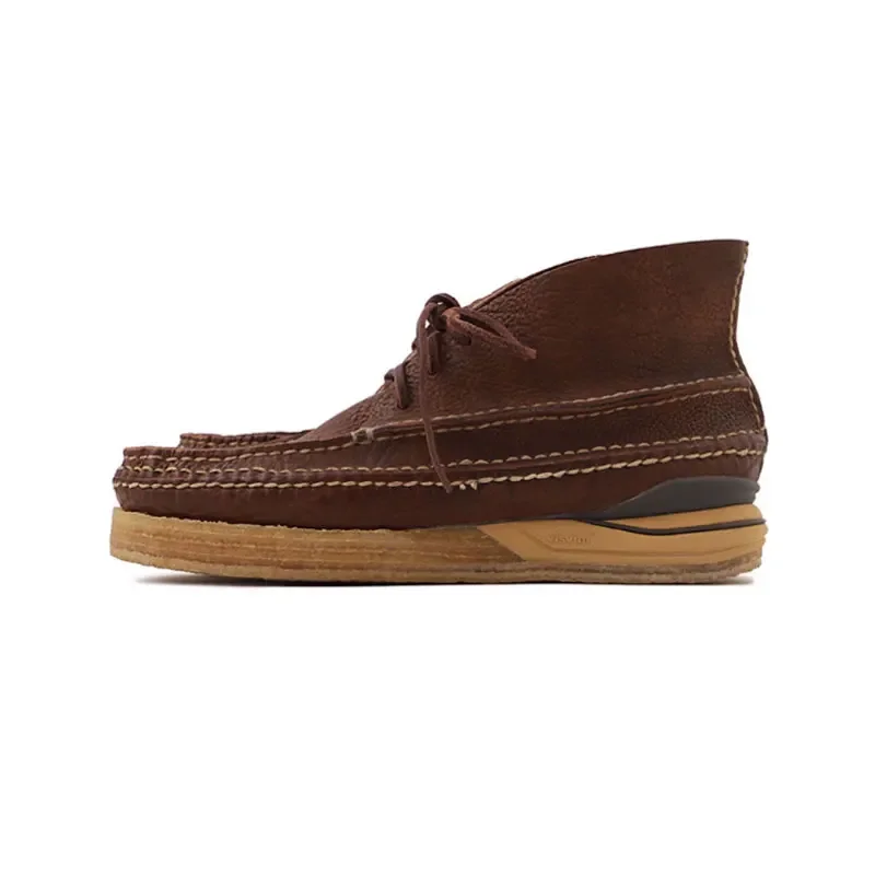 VISVIM hand-stitched bison leather Goodyear casual thick-soled comfort shoes