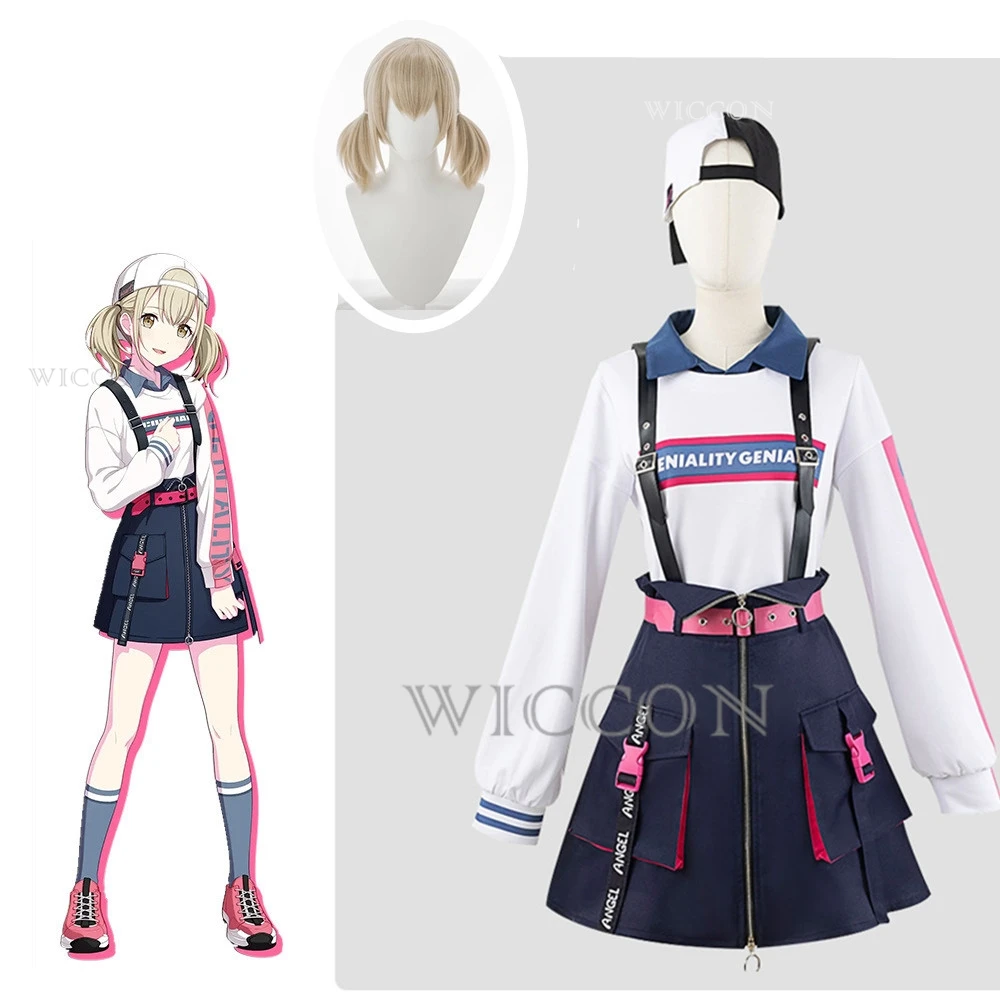 Project Sekai Colorful Stage Feat Azusawa Kohane Uniform Outfits Anime Cosplay Costumes Wig Halloween Party Sets for Women Girls