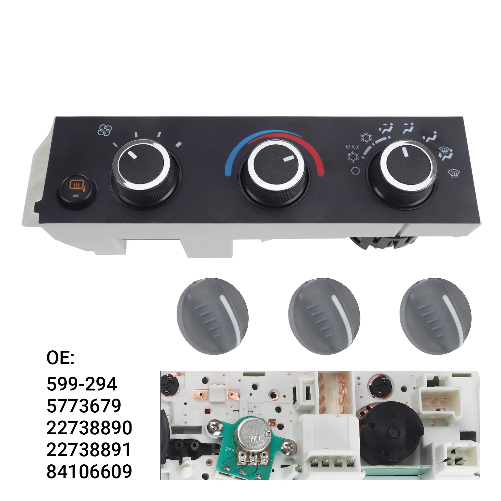For Chevrolet Express Cargo Parsajeros GMC Savana Air Conditioning Control A/C Heater Climate Control Module 22738890 599-294