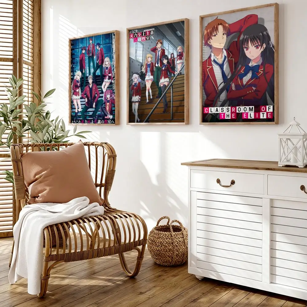 Classroom of the E-Elite Fashion Poster Wall Stickers HD Painting Self Adhesive Art Decals for Bedroom Living Room Home Decor