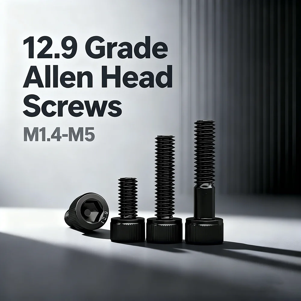 

M1.4 M1.6 M2 M2.5 M3 M4 M5 12.9 Grade High Strength Socket Head Cap Screws Allen Bolts Hex Drive Machine Assembly Screws