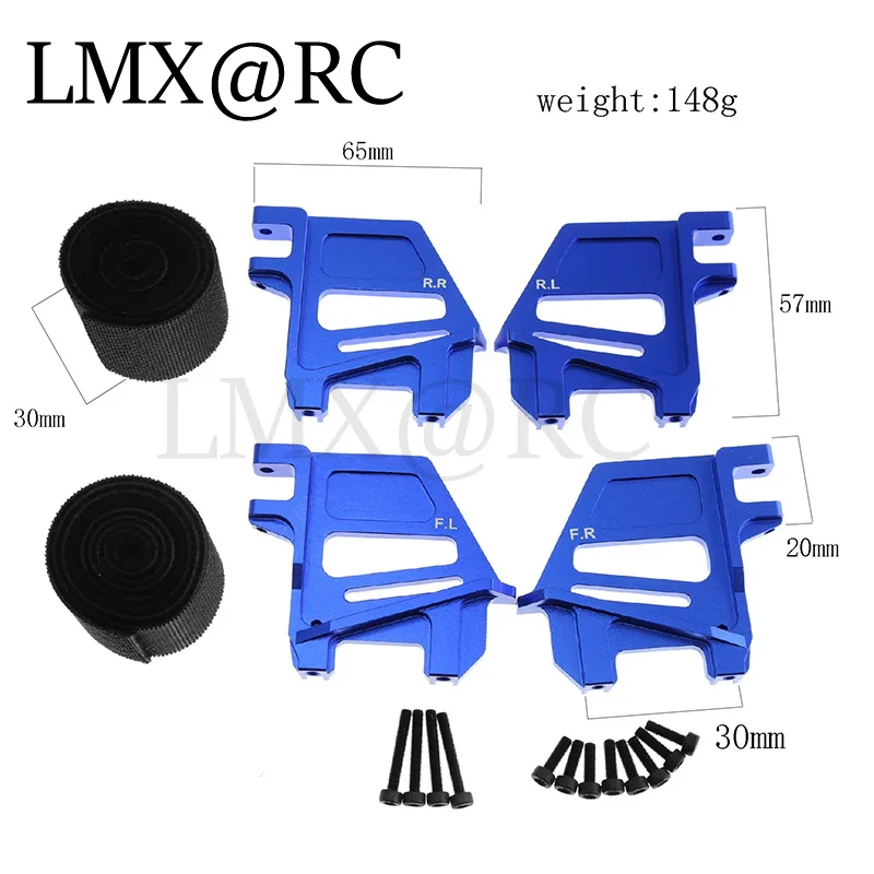 Dudukan baterai logam tinggi, aksesori suku cadang Upgrade mobil RC 1/5 TRAXXAS X-MAXX XMAXX 6S 8S