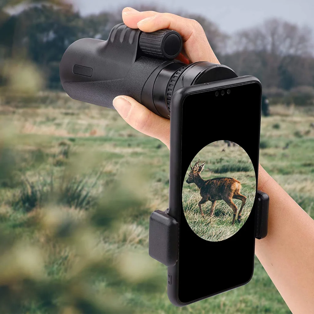 Telescope Phone Adapter Mount for Compatible Binoculars, Monocular, Microscope, Spotting Scope, Telescope