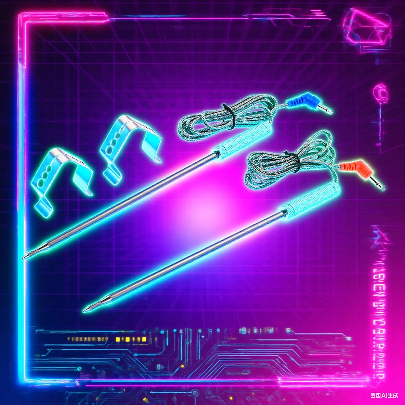 2 шт. сменный датчик температуры для термометров Thermopro TP04 TP06 TP06S TP07 TP-07S TP08 TP-08S TP09 TP09B TP-10 TP16