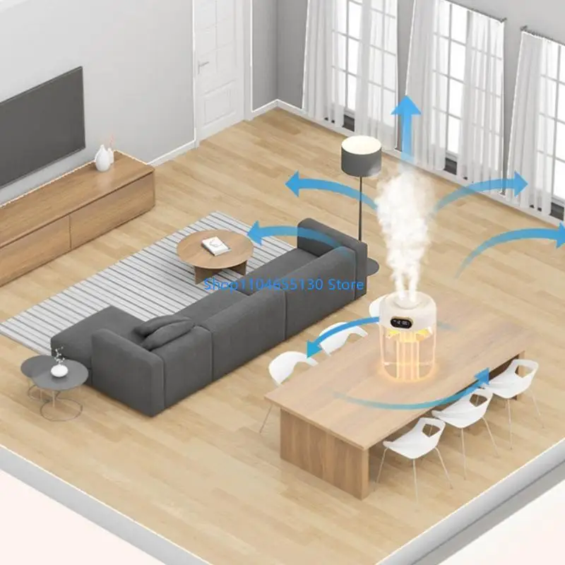 جهاز ترطيب يعمل بالتحكم الصوتي بتقنية الرش المزدوج 2.6 لتر 4 لتر صهريج مياه PM2.5 مرشح طريقة نوم هادئة #3