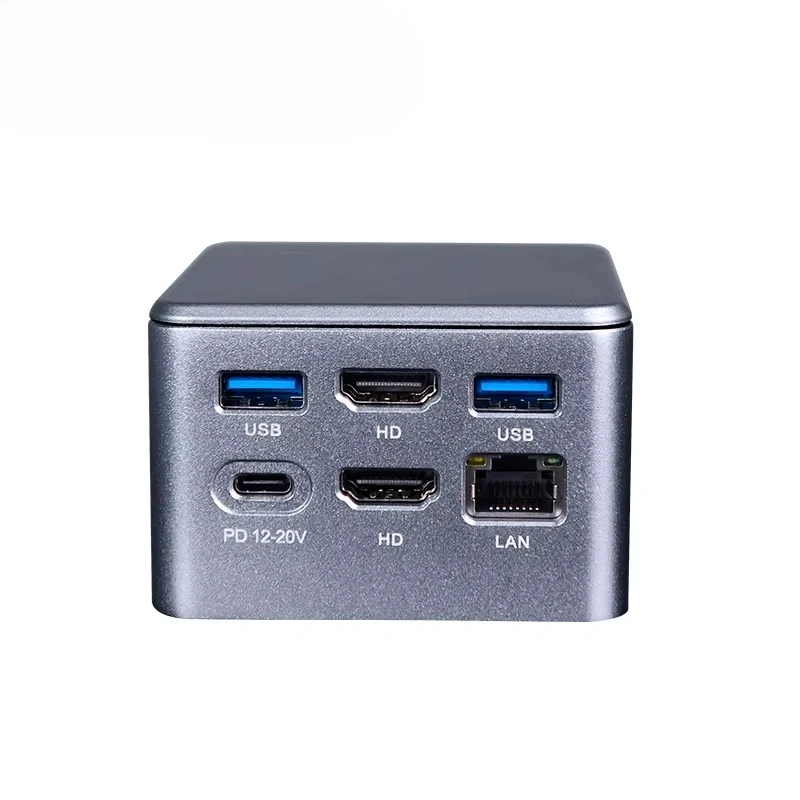 حافظة كمبيوتر صغيرة من Zunsia 12th Gen Alder Lake N95 N100 N300 شاشة مزدوجة محمولة X86 Linux NUC تدعم Ubuntu Multiple Mini #4