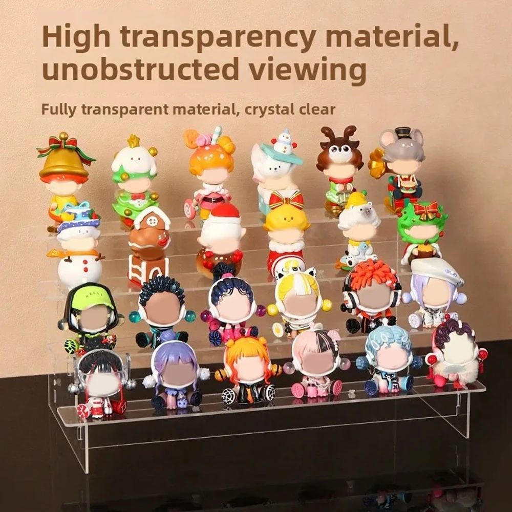 Multilayer Acrylic Display Stand Figures Holder Jewellery Display Riser Cupcakes Rack Removable Shelves Storage Organizers
