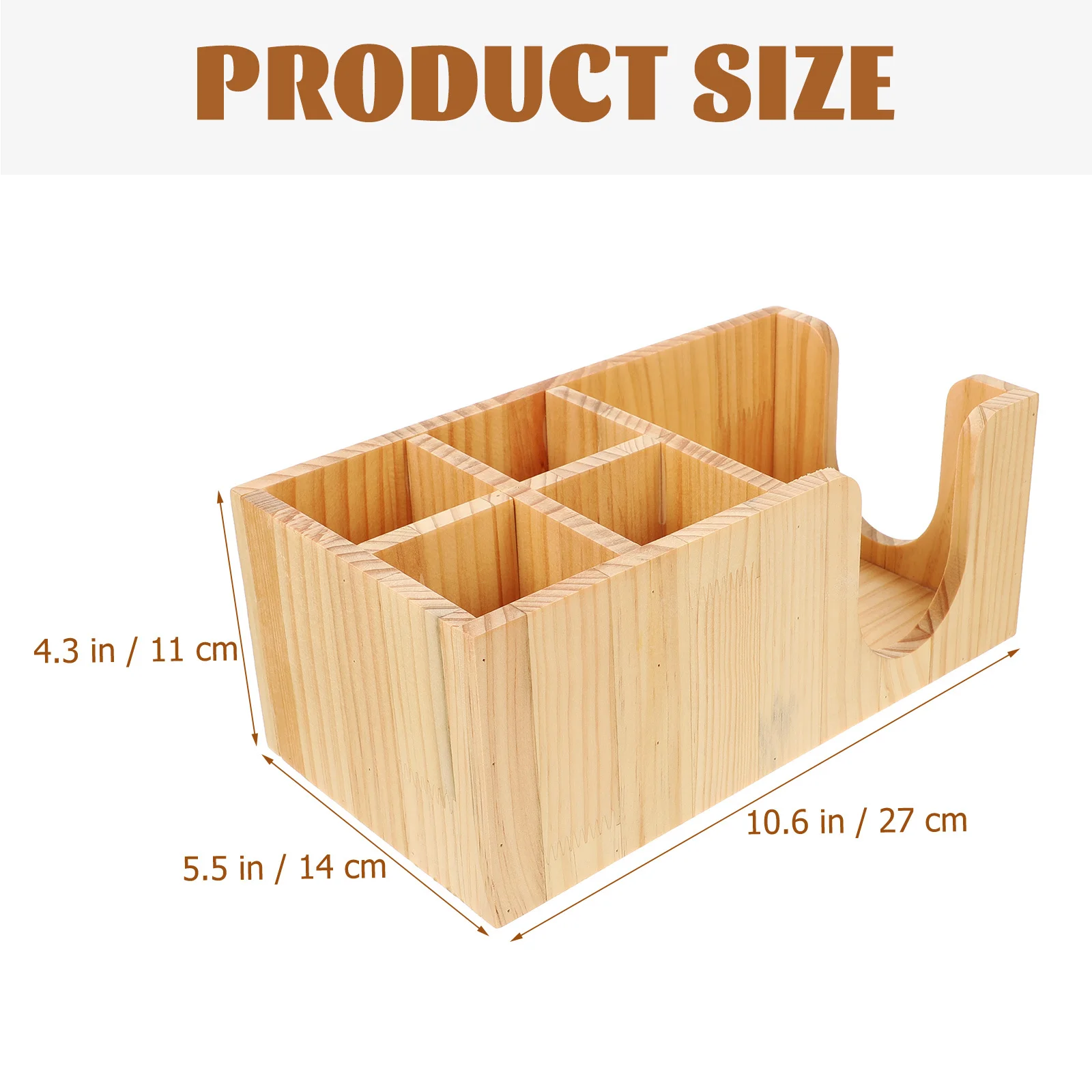 

Wooden Coffee Station Box Smooth Corners No Burrs Coffee Bar Organizer For Home Office Cafe Countertop Storage Holder Tea