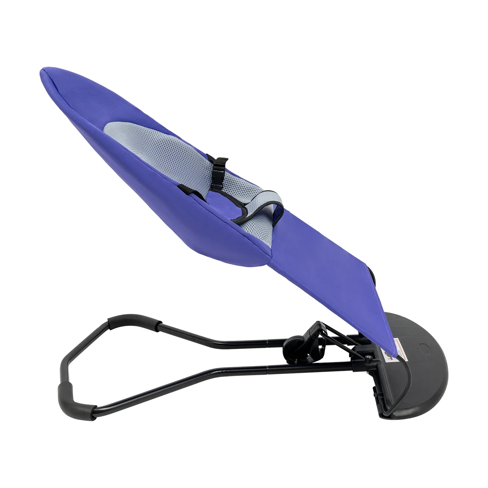 Purple Pet Rocking Chair—Stainless Steel/Polyester, 33.07lbs Load+3-Level Height, Foldable(3.97lbs), Removable Washable Cover