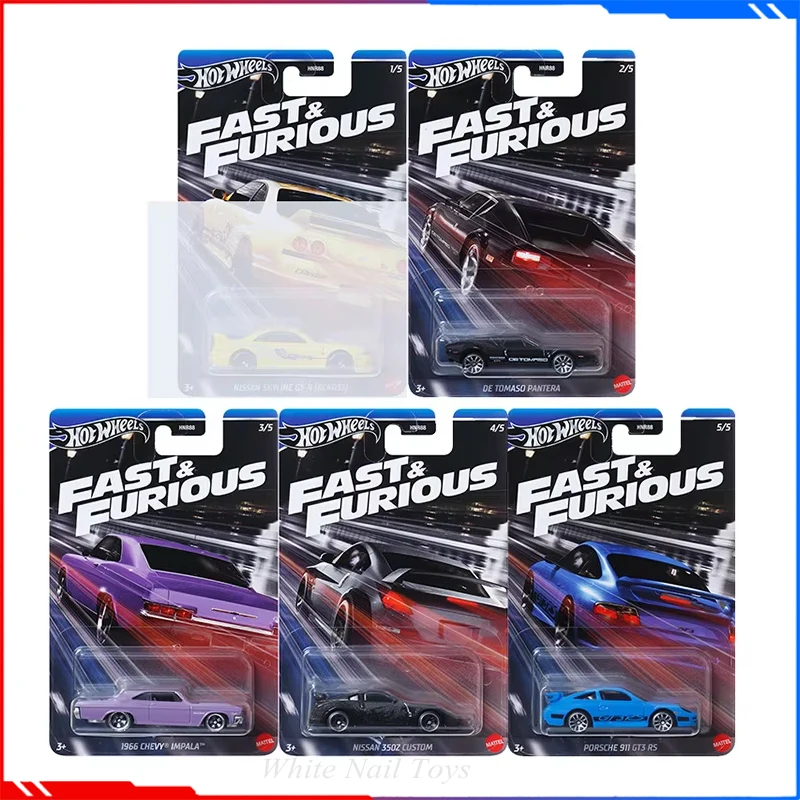 

Hot Wheels Fast And Furious Series Car Model 1/64 Alloy Detomaso Chevrolet Impala Nissan 350z Porsche 911 Cars Model Boy Gift