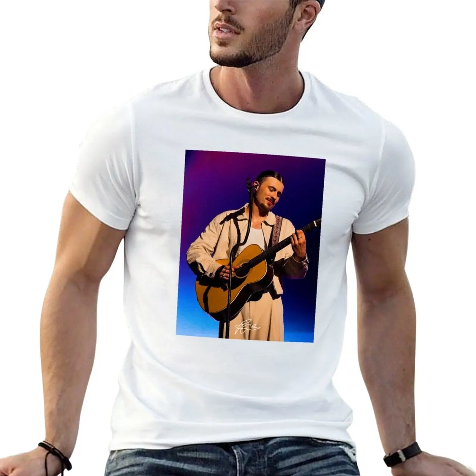 Pierre Garnier-Camiseta con diseño de guitarra, camiseta para hombre, camiseta de diseñador, camisetas de algodón personalizadas, camiseta 100% para hombre